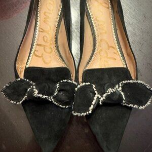 Sam Edelman Black Flats with bow/pointed toe